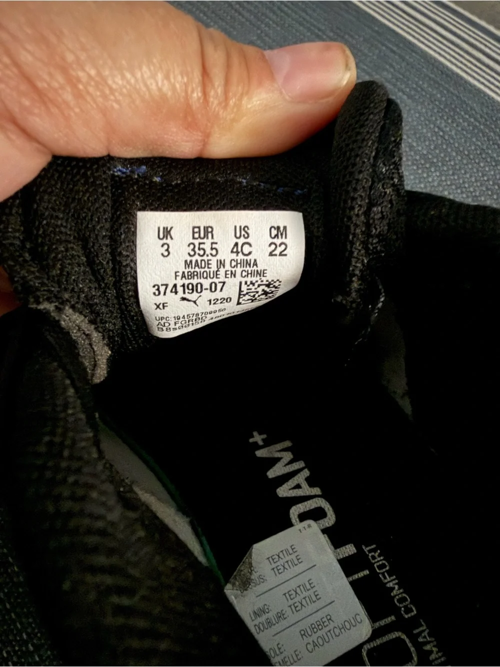 Puma Black, White & Coral Low-Top Athletic Sneaker